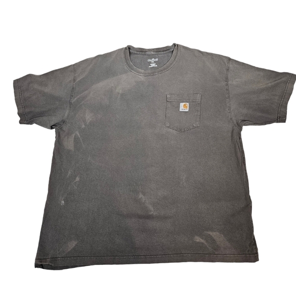 Carhartt Distressed Regular Fit Heavyweight Logo Pocket Tee Size XL Men's F102 - Picture 11 of 11